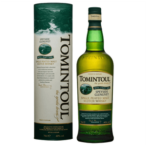 Tomintoul Peated è stato distillato utilizzando malto d’orzo torbato per conferire un caratteristico sapore affumicato. Maturato nelle migliori botti di rovere americano ex-Bourbon della distilleria, il Tomintoul Peated conserva le caratteristiche di base, accessibili, dolci e fruttate associate ai Single Malt Tomintoul, ma con l'aggiunta di un sottile sentore di fumo.
NOTE DI DEGUSTAZIONE
Al naso è dolce e affumicato con sentori di fumo, pan di zenzero, caffè, carne alla brace e la freschezza dell’ortica