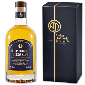 Grappa Riserva di Barolo 6 Anni Antica Distilleria di Altavilla di Mazzetti in astuccio regalo 70cl