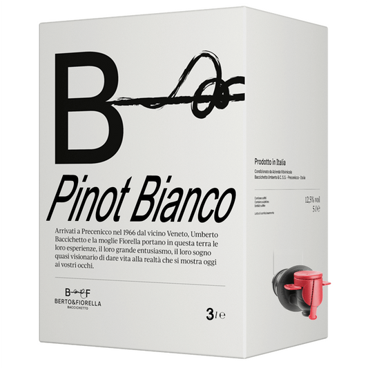 3 Litri Pinot Bianco Venezia Giulia IGP in Bag in Box Berto & Fiorella Baccichetto Friuli 12,5% vol