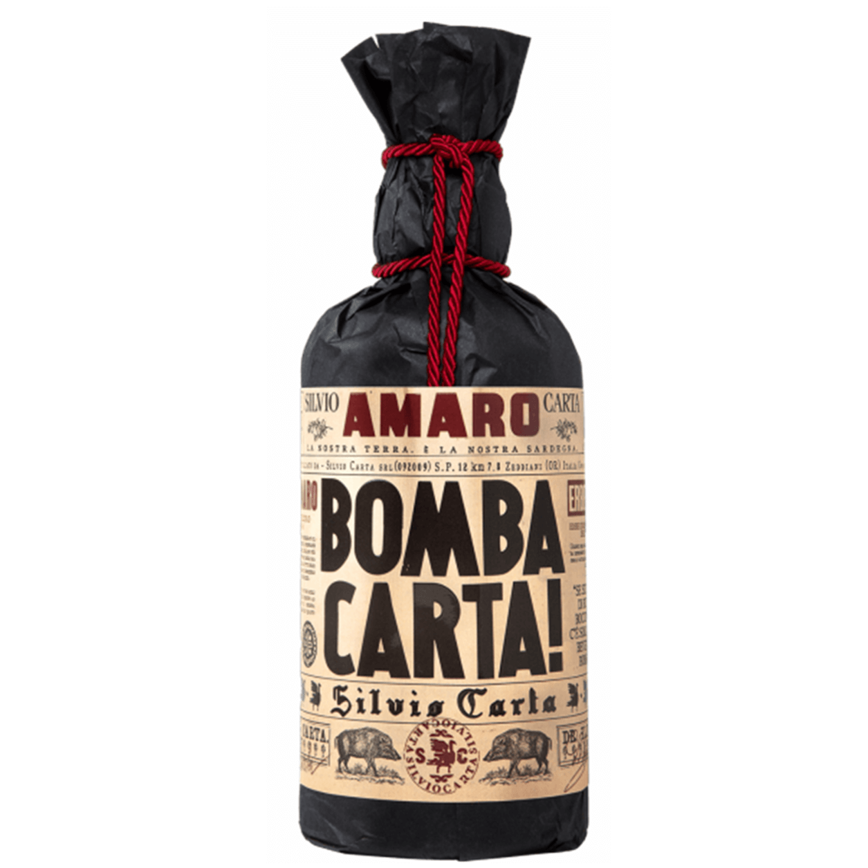 Amaro Bomba Carta Silvio Carta da Erbe Spontanee Sarde Confezione Dinamite