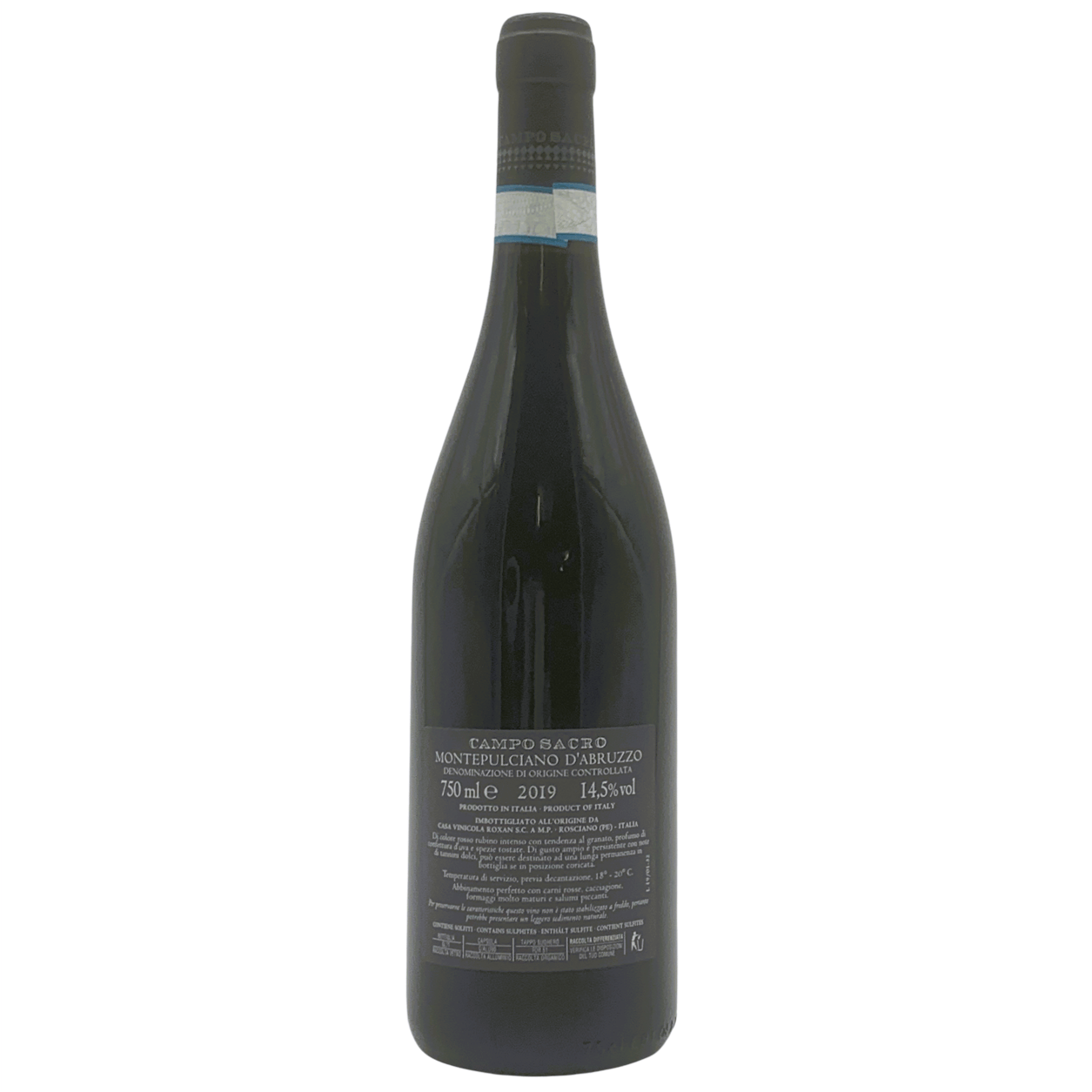 Montepulciano d'Abruzzo Campo Sacro 14%vol Casa Vinicola Roxan 2019