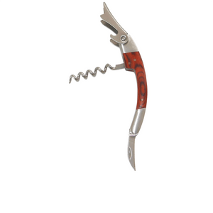 French Corkscrew with Wooden Handle in Transparent Case