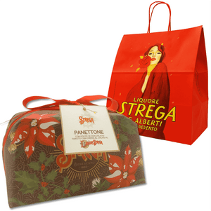 Panettone mit Schokoladencreme und Strega Alberti Likör 1kg Natürlich gesäuert (in einer Strega-Sammelgeschenktüte)