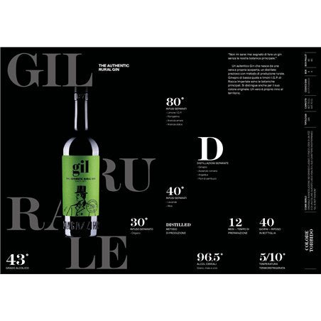 Gil Gin Rurale Autentico Artigianale 70cl Vecchio Magazzino Doganale Calabria in busta regalo