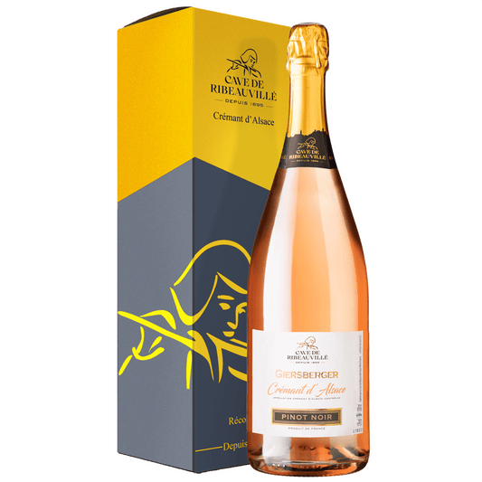 Magnum Cremant Pinot Noir Rosè Giersberger AOC Alsazia Cave De Ribeauville in Astuccio regalo