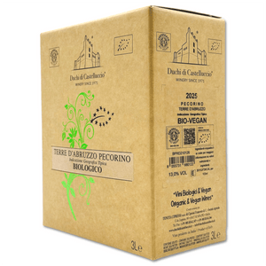 3 litri Pecorino Terre d'Abruzzo Bianco Bio Vegan in bag in box Duchi di Castelluccio 13%vol