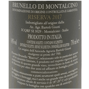 Brunello di Montalcino Riserva Docg 2017 Bartoli Giusti 14%vol