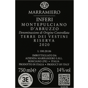 Montepulciano d'Abruzzo Riserva Inferi Marramiero 2021 (ogni 6 bottiglie Levatappi omaggio)