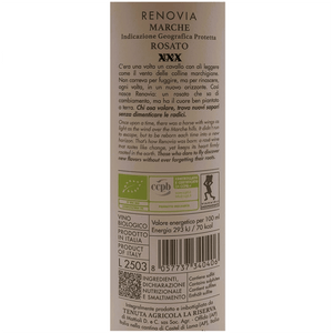 Rosato Vino Marche IGP Renovia Biologico FIVI Tenuta la Riserva 75cl