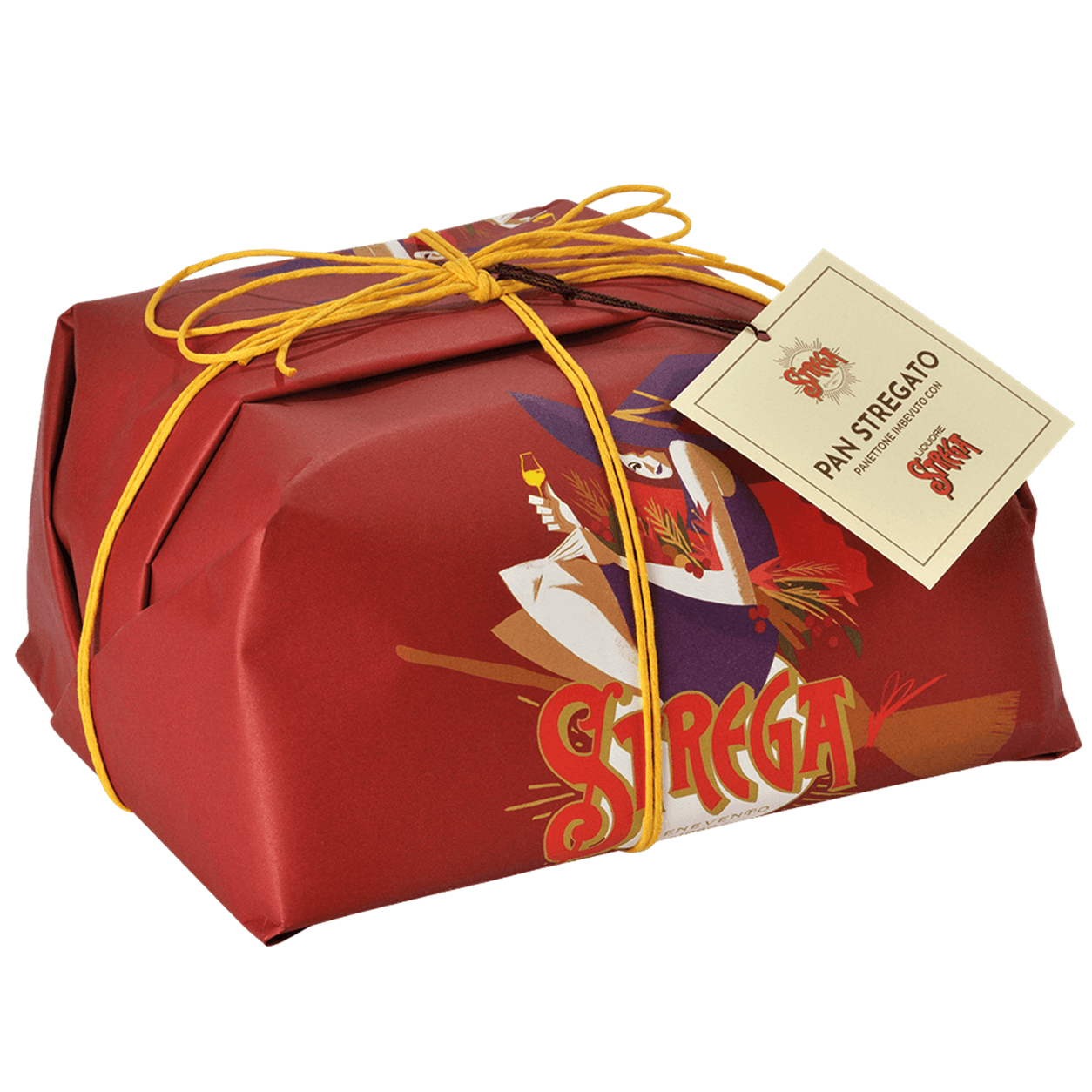 Pan Stregato Panettone Imbevuto di liquore Strega Alberti 850G. Lievitazione naturale (in busta regalo Strega collezionabile)